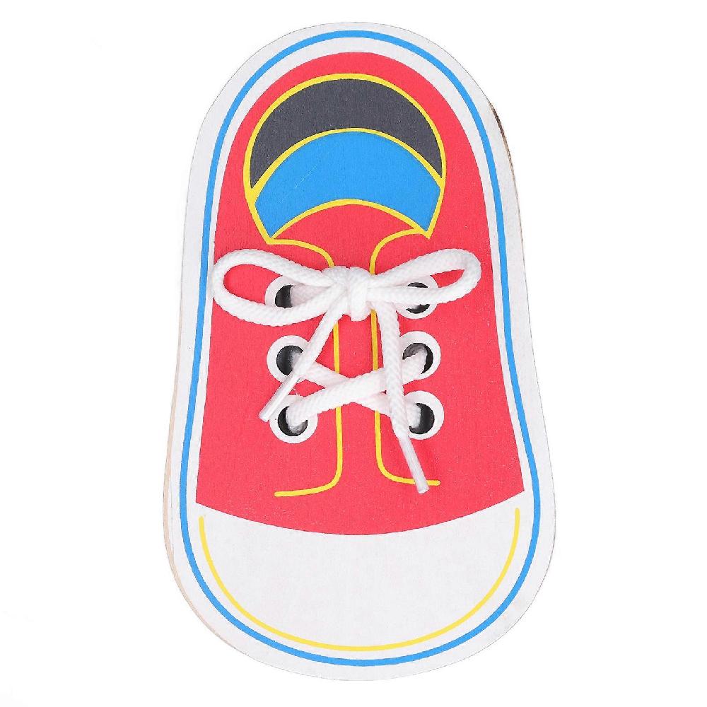 Learn To Tie Shoelaces Toy Early Development Teaching Independence Smooth Shoelace Threading Teaching Toys For Kids Lacing And Stringing Toy