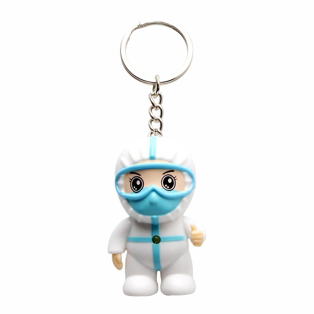 LED Luminous I-Love-U Music White Angel Keychain for Creative Anti-epidemic Souv