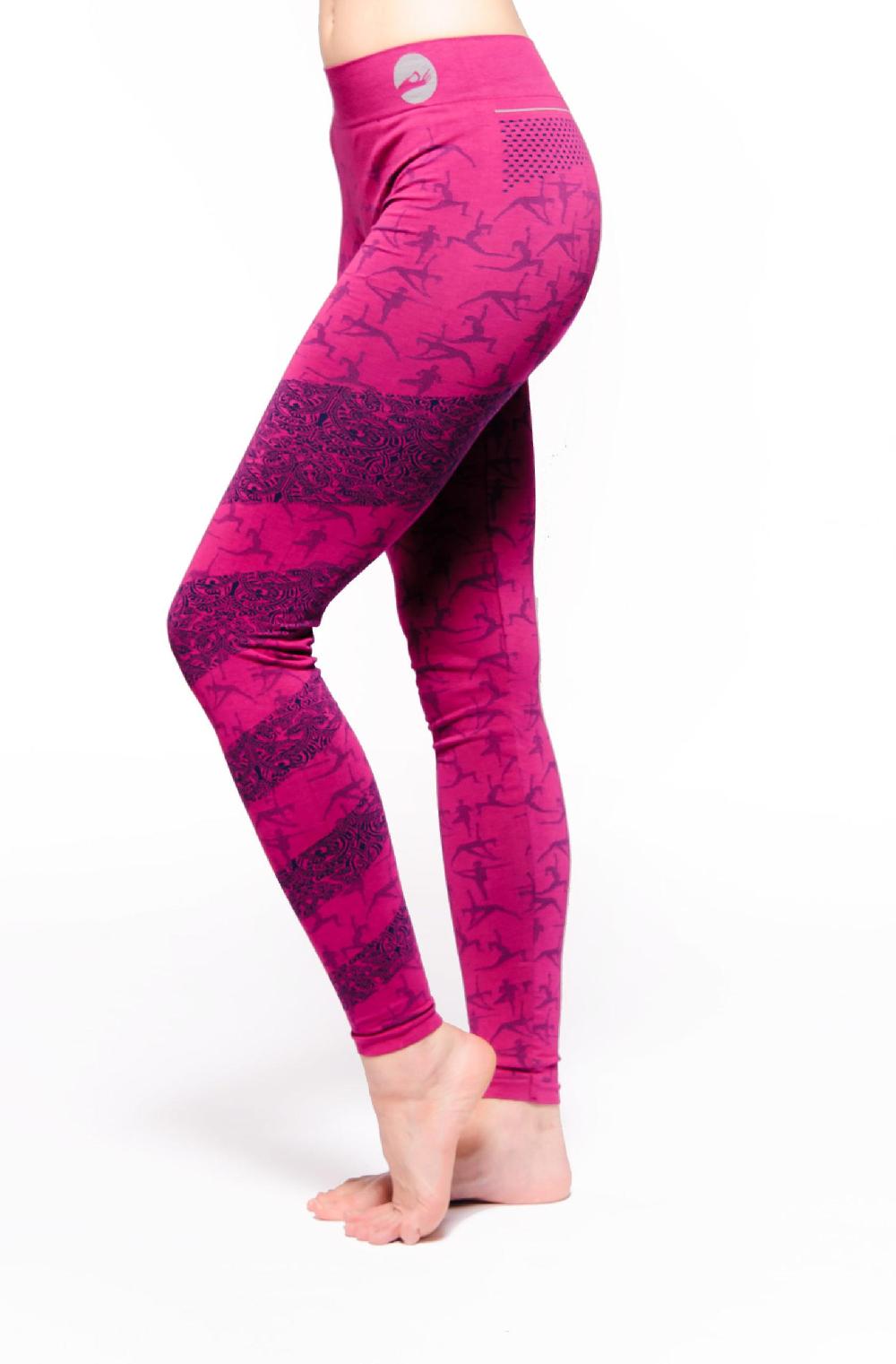 Leggings Yoga Organici Ashtanga Rosa / Viola