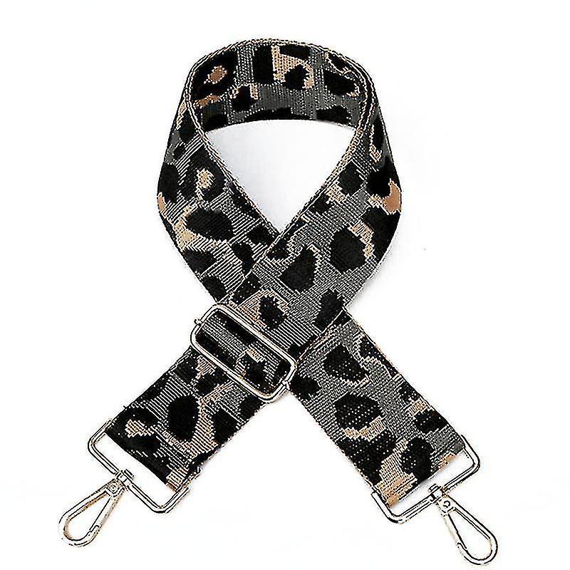 Leopard Print Adjustable Handbag Shoulder Strap Replacement With Metal Swivel Hooks Bag Accessories