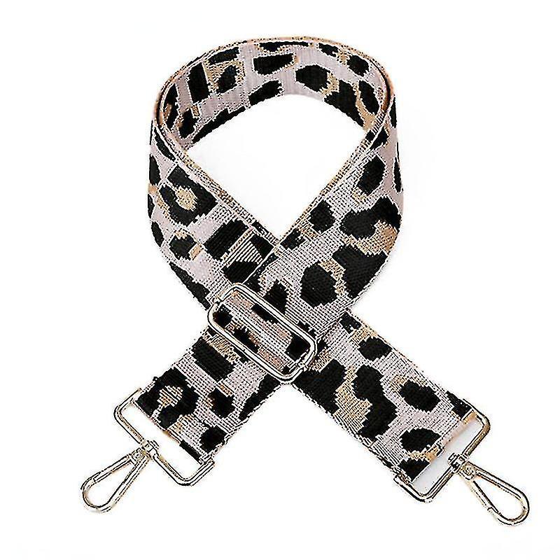 Leopard Print Adjustable Handbag Shoulder Strap Replacement With Metal Swivel Hooks Bag Accessories