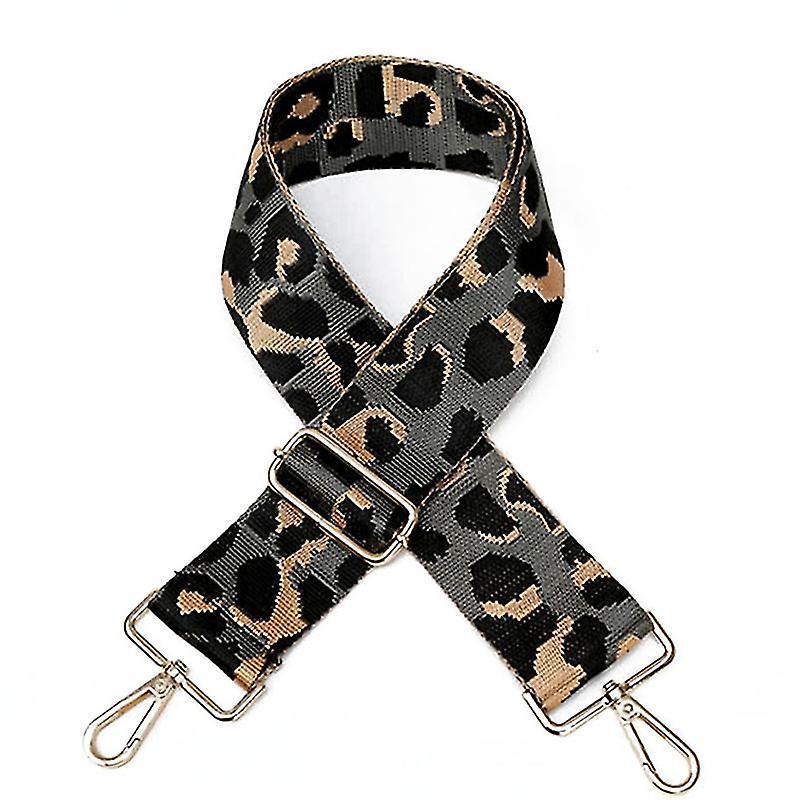 Leopard Print Adjustable Handbag Shoulder Strap Replacement With Metal Swivel Hooks Bag Accessories