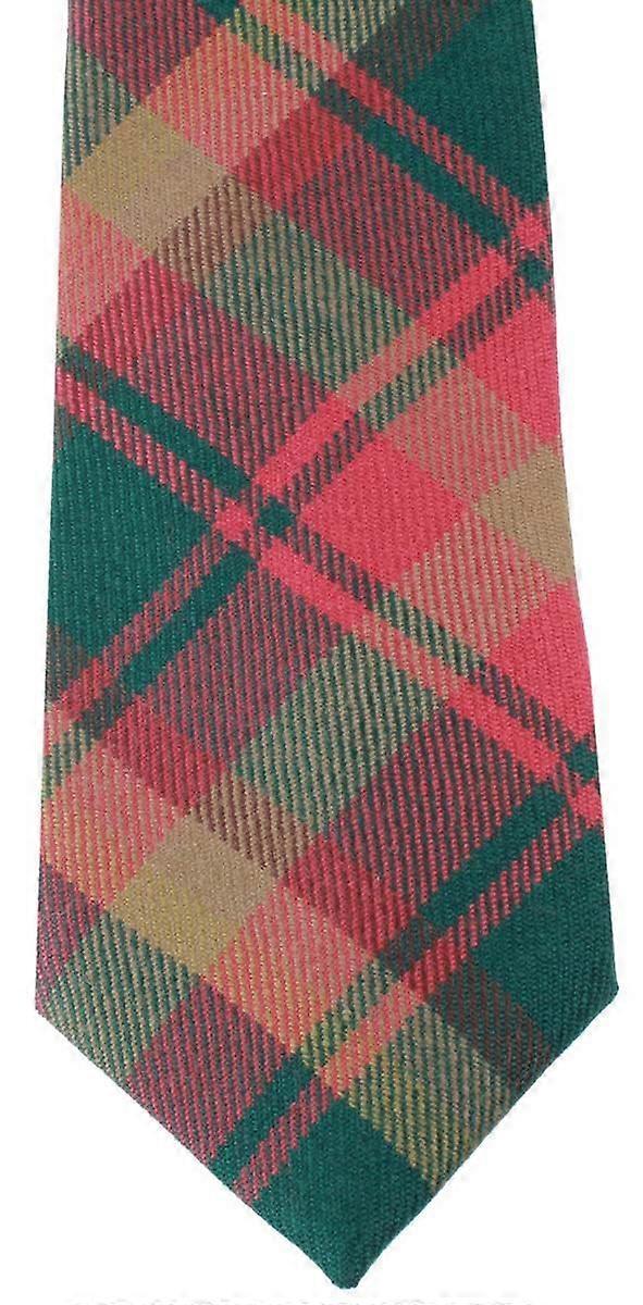 Locharron Of Scotland Reiver Maple Leaf Candian Tartan Wool Tie - Red/Green