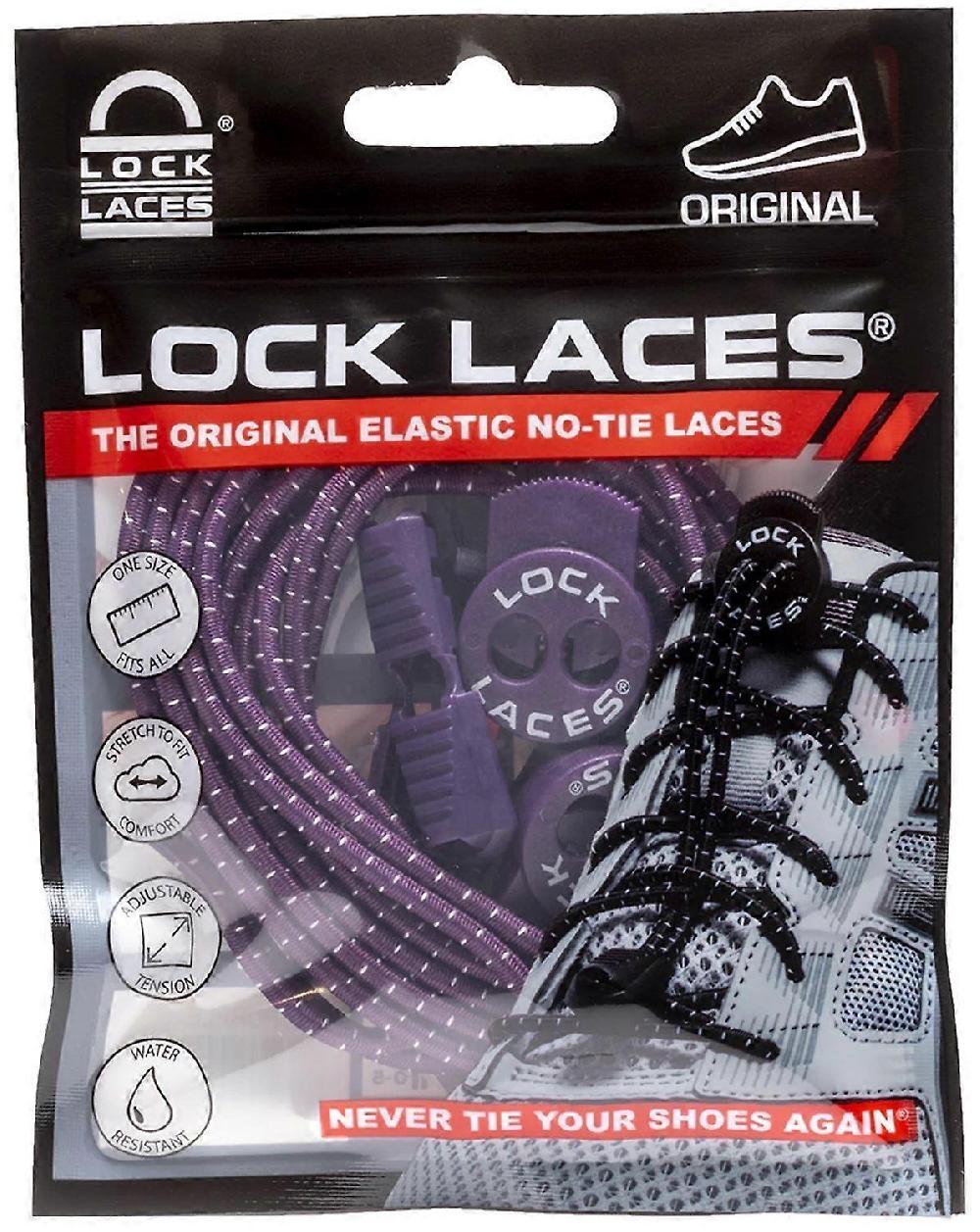 Lock Laces - L'originale elastico No-Tie Lacci per scarpe - Viola