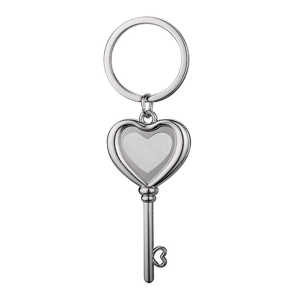 Love Heart Shaped Sublimation Blank Keychain Heat Transfer for Key Chain Keyring for Key Tag with Split Rings for DIY Project Crafts