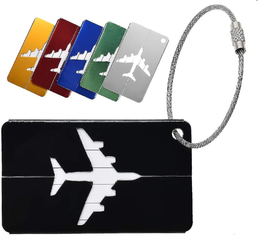 Luggage Tag 6-pack Luggage Tag Aluminum Suitcase Tag With Steel Ring For Luggage Identification Id Tag (multicolor)