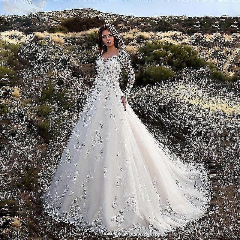Manica Lunga Una Spalla Abiti Da Sposa Abito Da Sposa