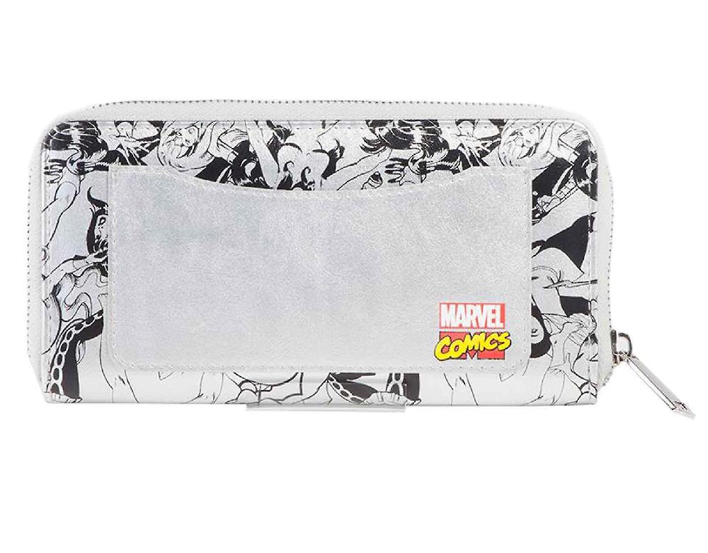 Marvel Comics Purse Classic Logo In Tutto Stampa Nuovo Ufficiale Grigio Zip Intorno