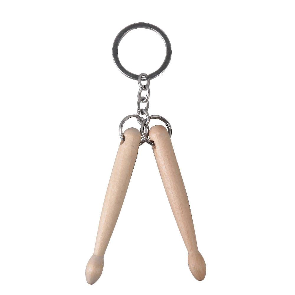 Matel Key Ring And Wooden Drumstick Durable Security For Key Storage
