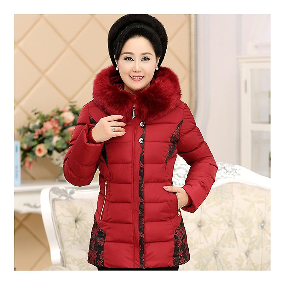 Media E Vecchiaia Donna Inverno Mamma Abbigliamento Medio Lungo Cappotto Di Cotone