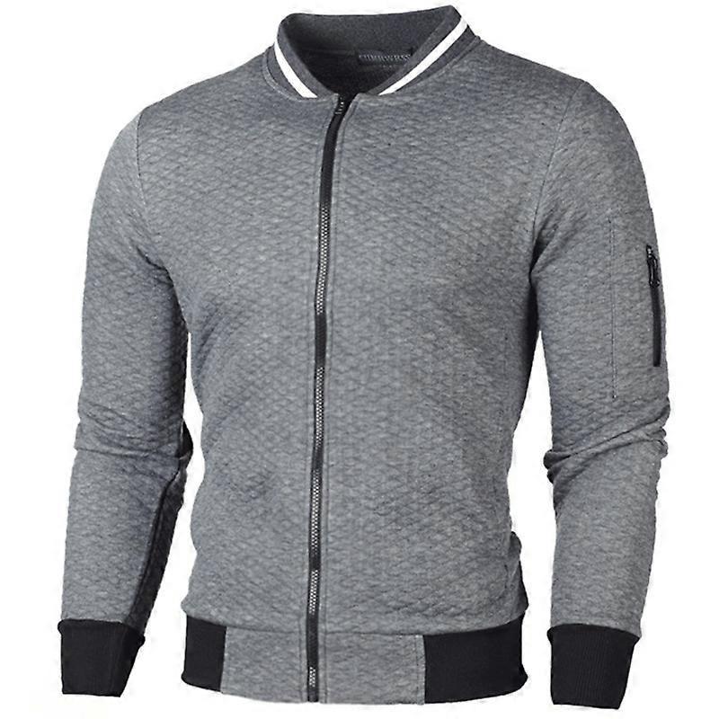 Men Jackets Zip Up Bomber Coat Outerwear Tops