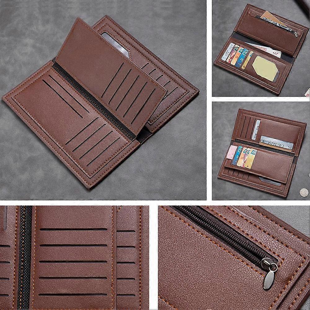 Men's Business Leather Wallet ID Card Driver License