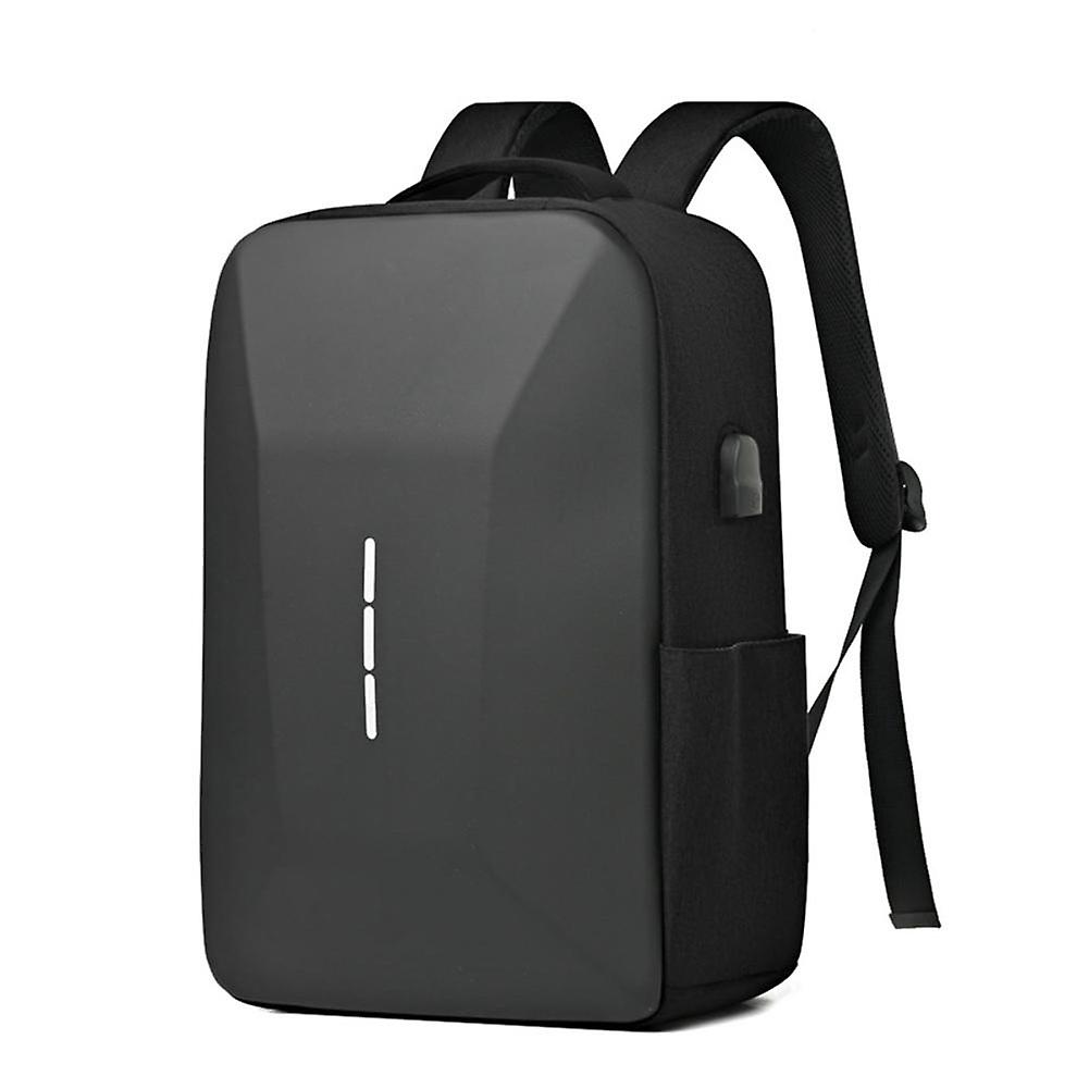 Men's Casual Backpack With USB Charging Port Anti-Theft Hard Shell Laptops Bag For Outdoor Travel