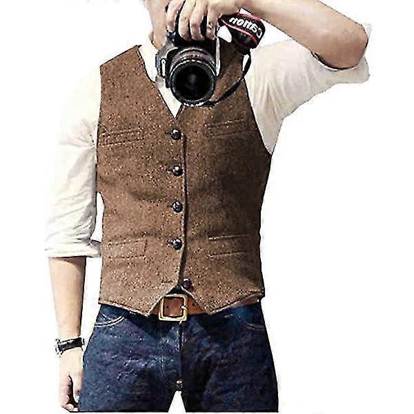 Men's Casual Vests Waistcoat Fit Suit Vest