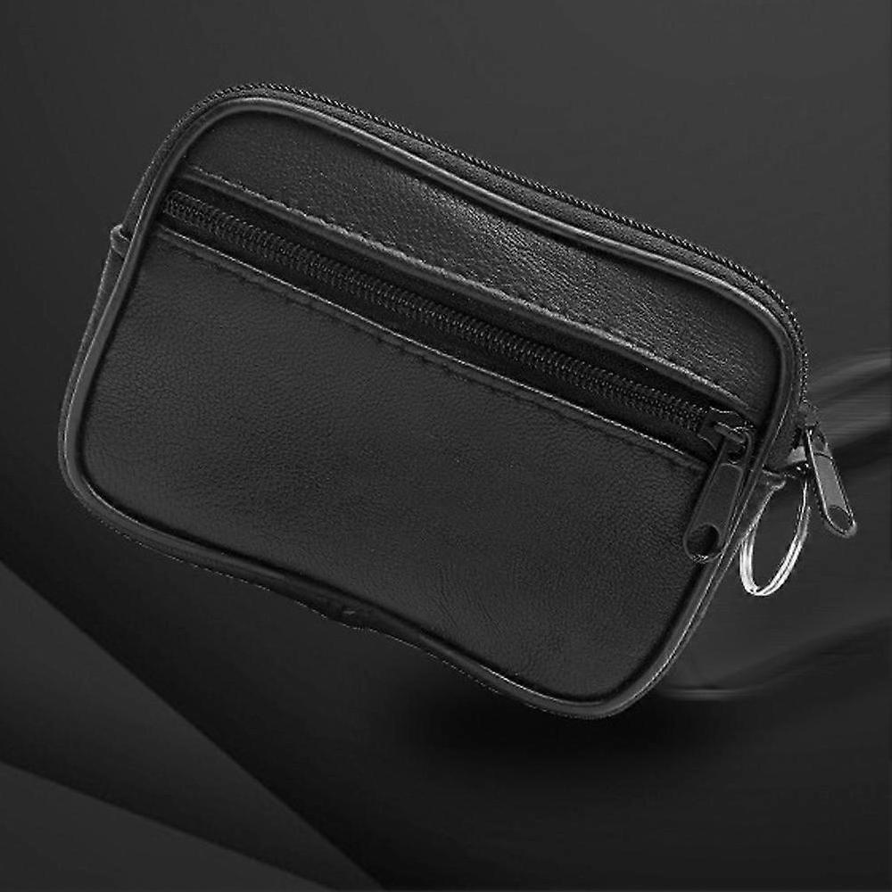 Men's Fashion Coins Purse with Keychain Black