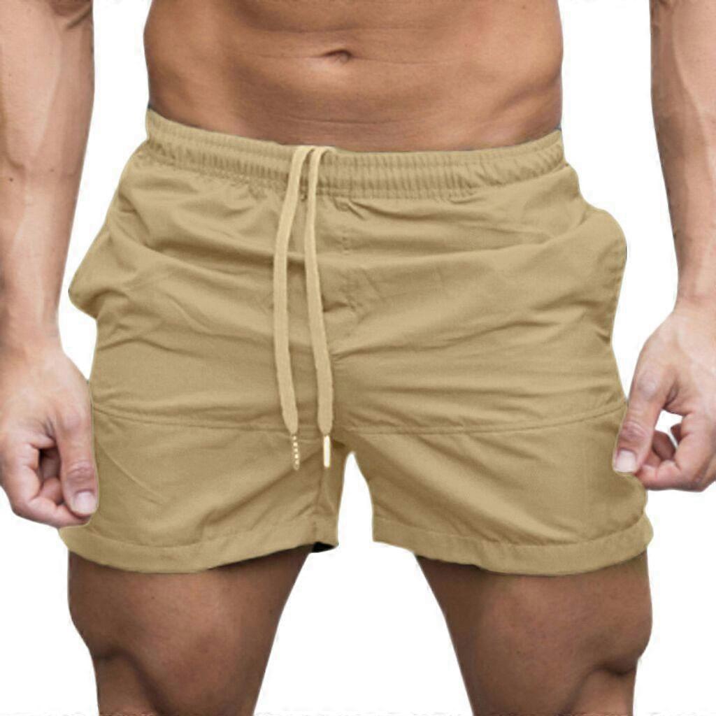 Men's Inseam Shorts Fit Relaxed Comfort Short Shorts With Pocket-Khaki Color