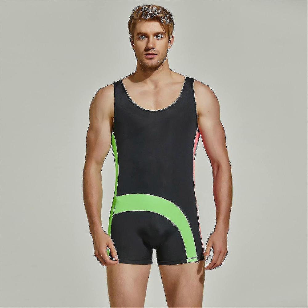 Men's Outdoor Sports Leisure One-piece Matching Swimsuit -dd