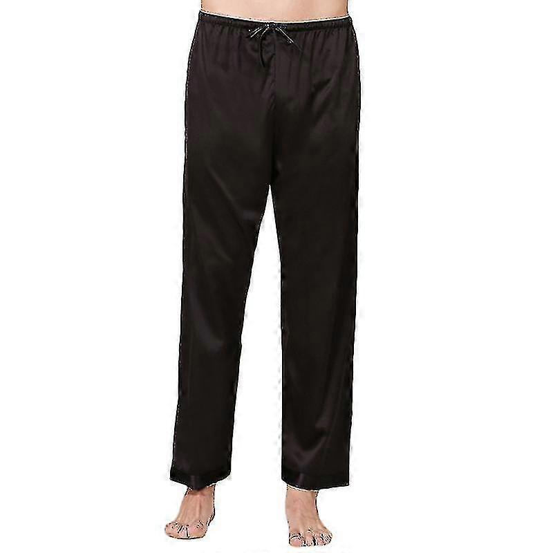 Men's Satin Long Pajamas Bottom Pajamas Pants