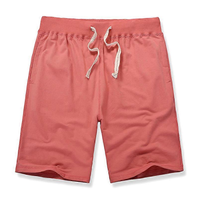 Men's Shorts Casual Workout Drawstring Shorts With Elastic Waist And Pockets-Watermelon Red