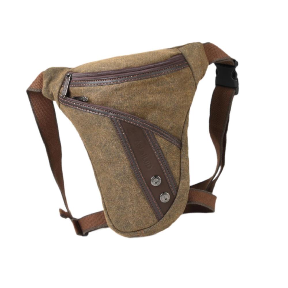 Men Waist Belt Bag Crossbody Bag Multifunctional Outdoor Craft Cycling Purse Brown