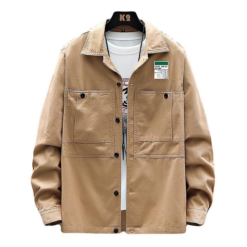 Mens Long Sleeve Workwear Denim Shirt Casual Jacket