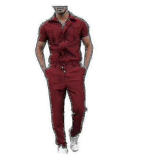 Mens Short-sleeved Jumpsuit