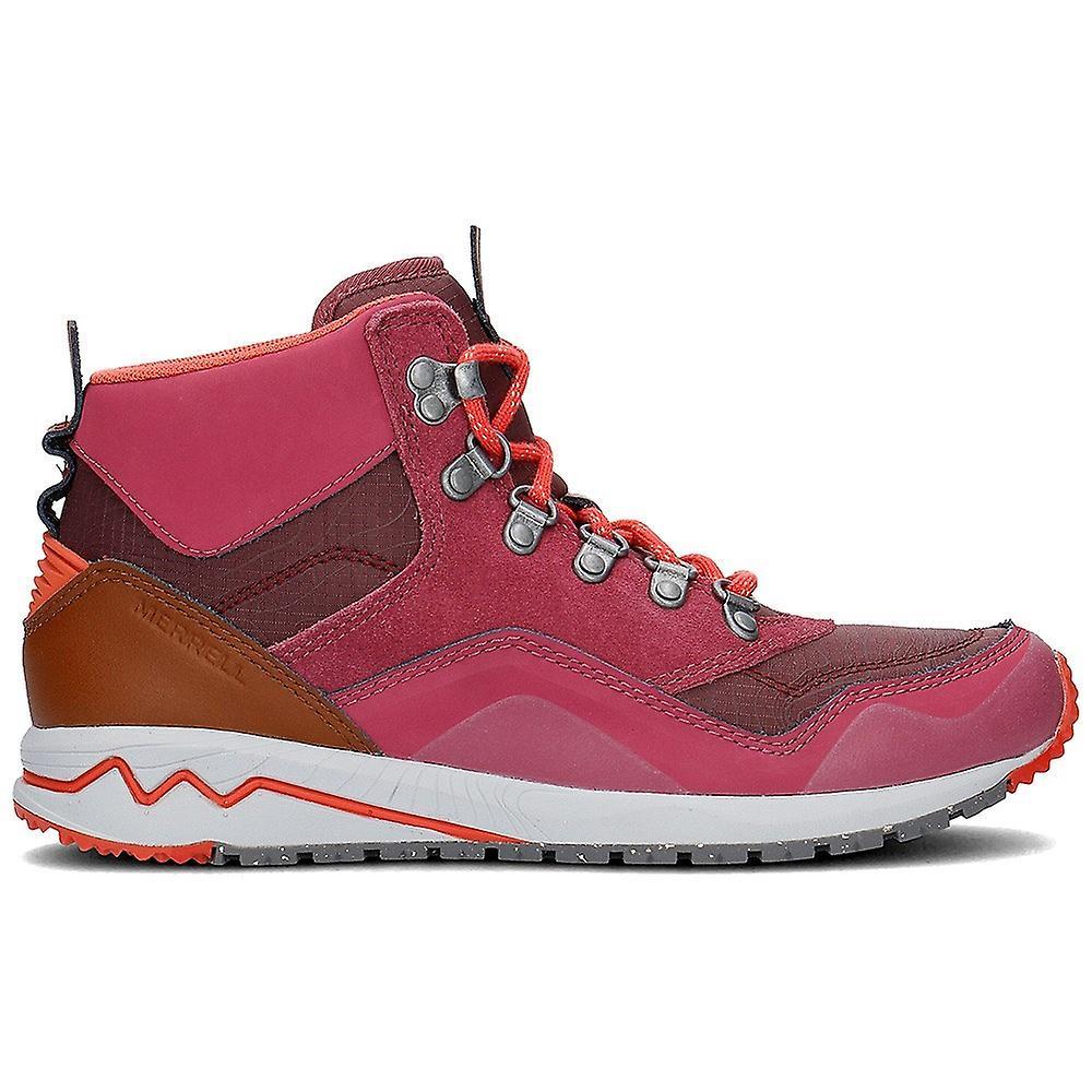 Merrell Stowe Mid Lace-Up Stivali da donna in pelle scamosciata rosa J01928