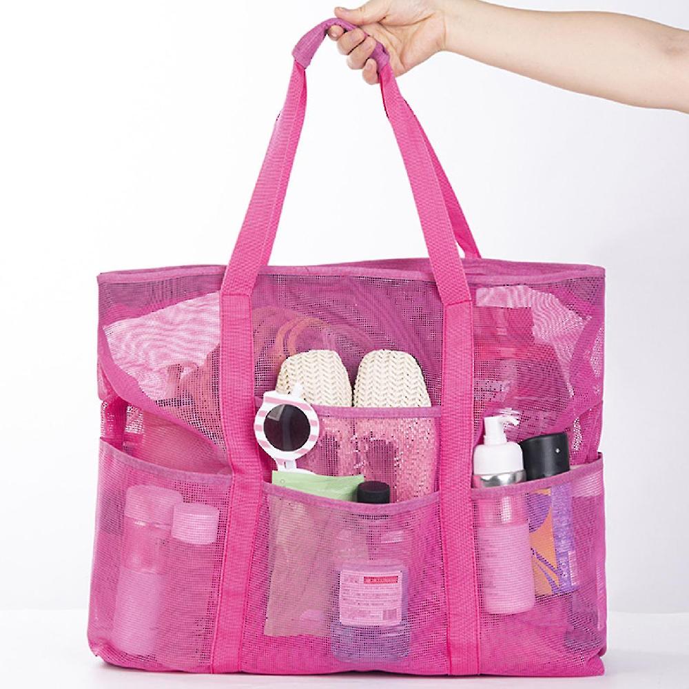Mesh Beach Bag Impermeabile Sandproof Tote Bag Family Travel Bag Leggero Oversize