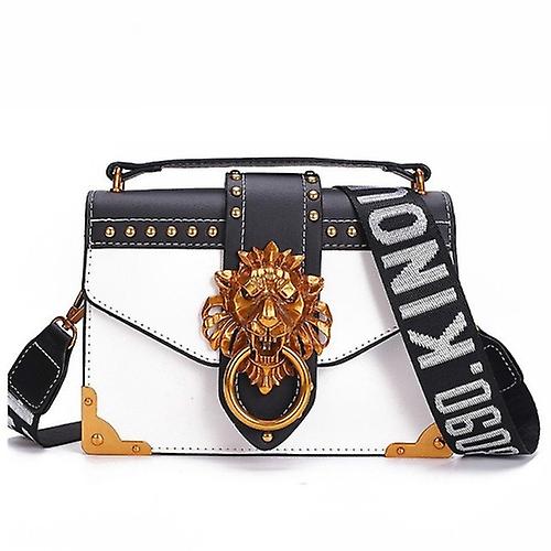 Metal Lion Head Mini Small Square Pack Shoulder Bag Crossbody Package Clutch Women Wallet Handbags