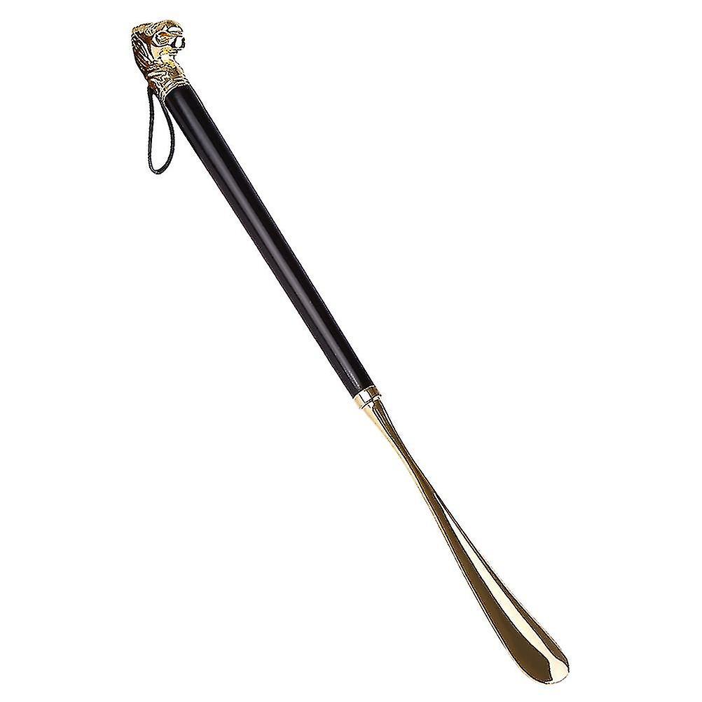 Metal Shoes Horns Brass Shoes Lifter Practical Shoe Hole Shoes Accessories Black (49cm)