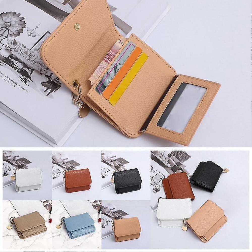 Mini PU Wallet Women's Solid Color Versatile Small Wallet