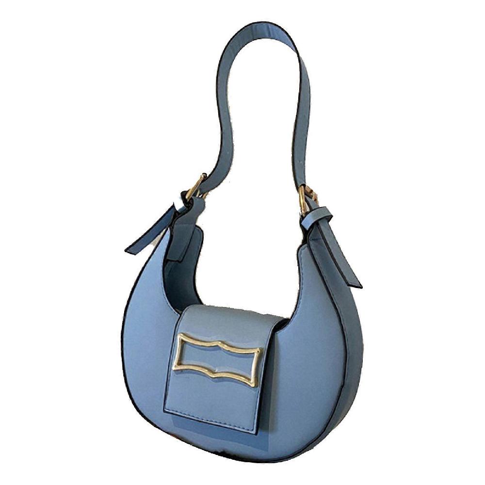 Mini Women Handbag Adjustable Strap Magnetic Buckle Stylish Portable Mini Women Handheld Shoulder Bag For Daily Party Blue Free Size