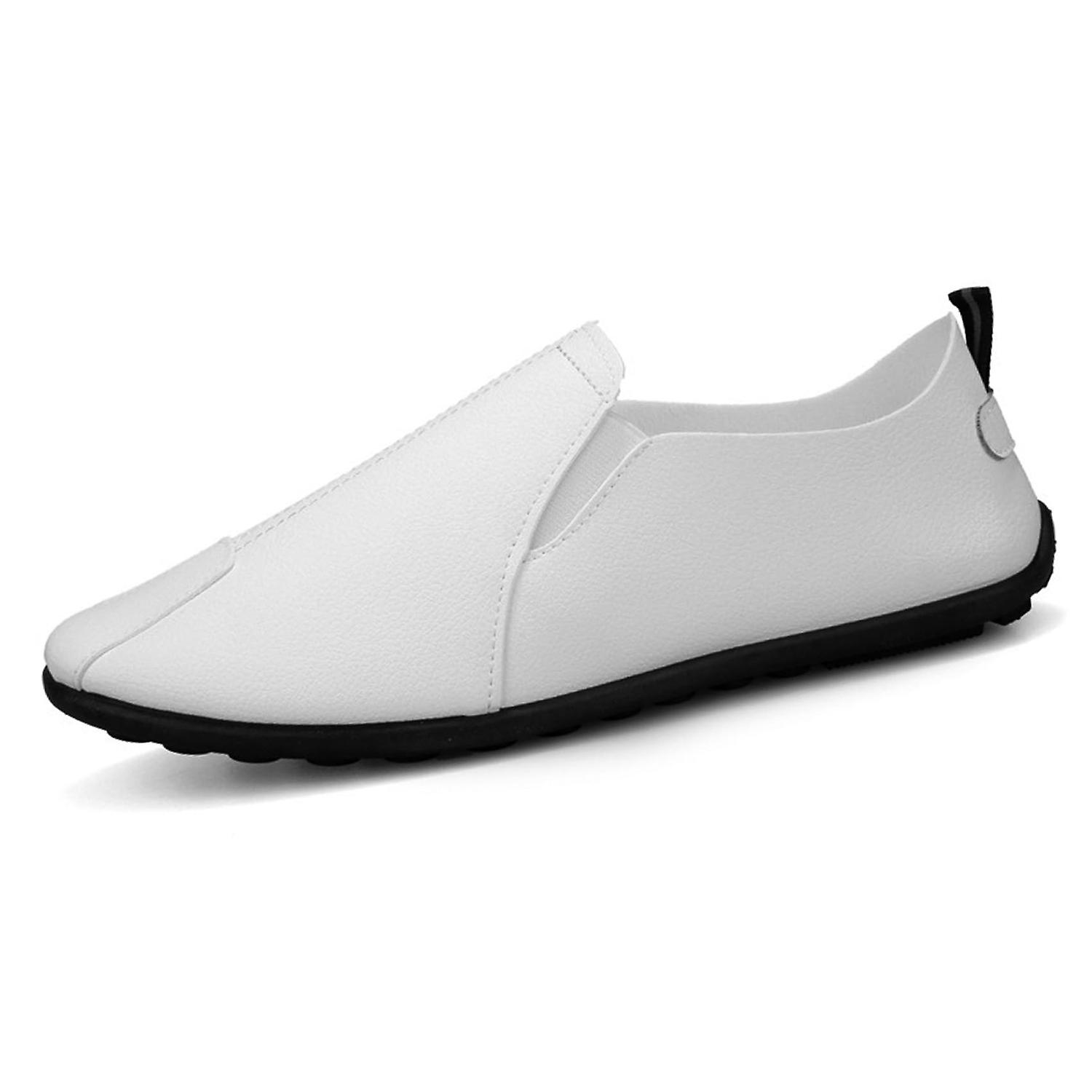 Mocassini Piatti In Vera Pelle Da Uomo Slip Ons Mocassini Casual Traspirante Morbido Punta Rotonda Cuciture De