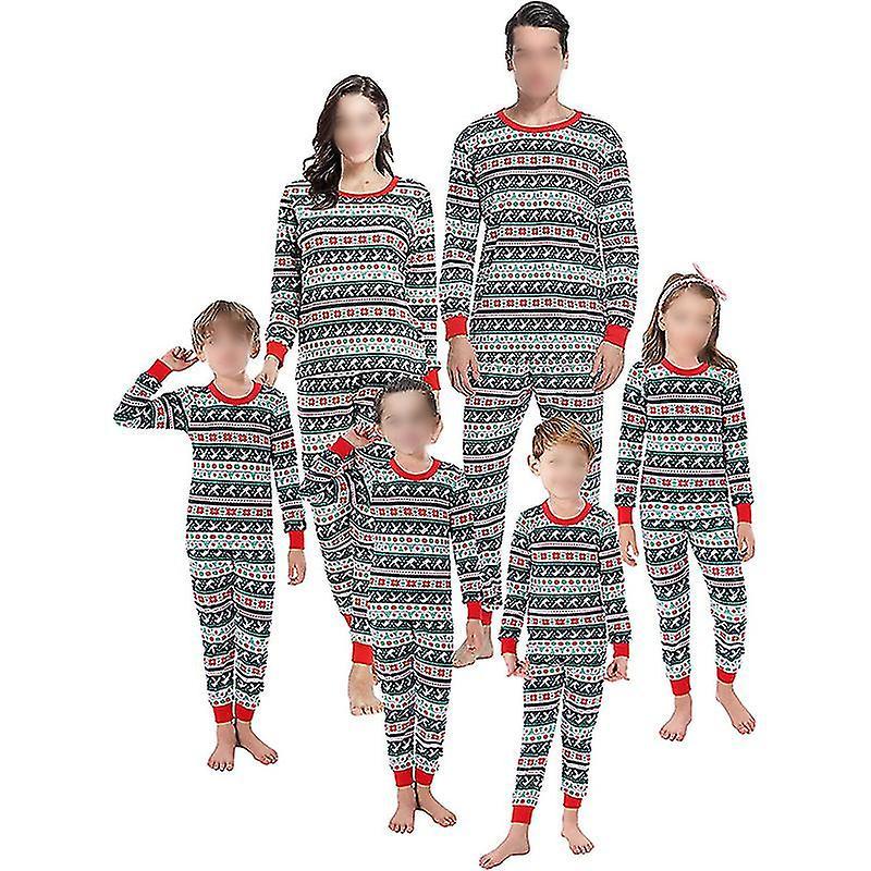 Mommy Dad Child Sleepwear Nightwear Tops And Pants Soft Christmas Pj Sets