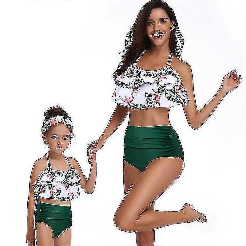 Mother Daughter Swimwear Matching Girls Swimsuit Women Bikini Set Sfygv