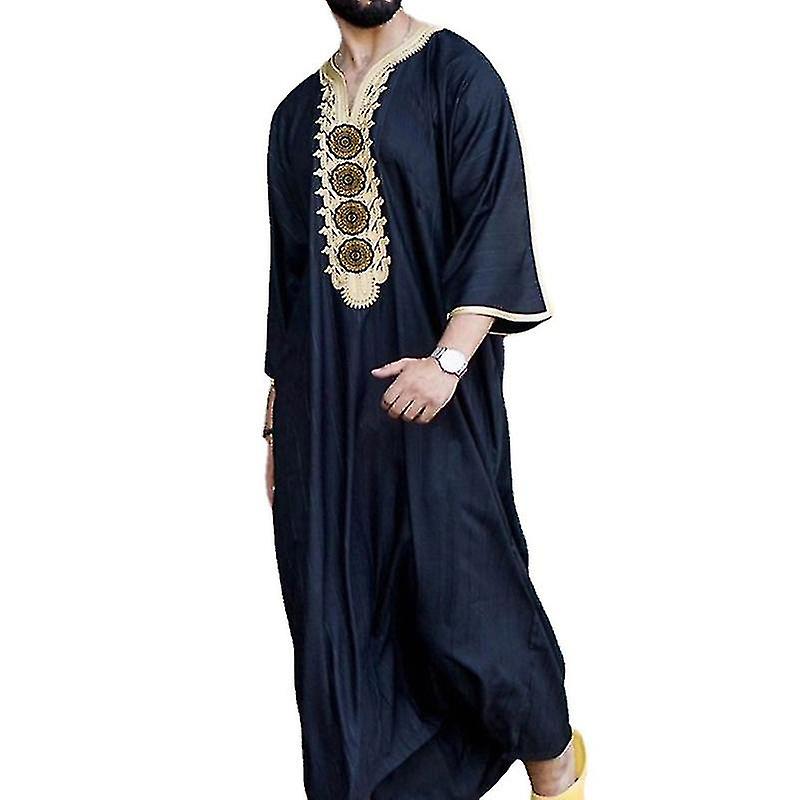 Muslim Men Thobe Middle East Saudi Arab Kaftan Islamic Abaya Dress Long Robe