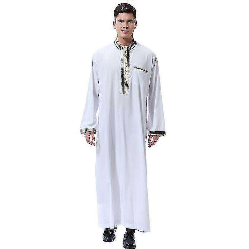 Musulmano Mens Islamico Saudita Lungo Robe Thobe Caftano Vestiti Mens -Aoba