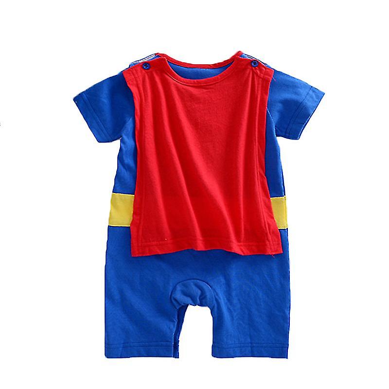Neonato Baby Baby Superhero Romper Costume A Maniche Corte / Lunghe
