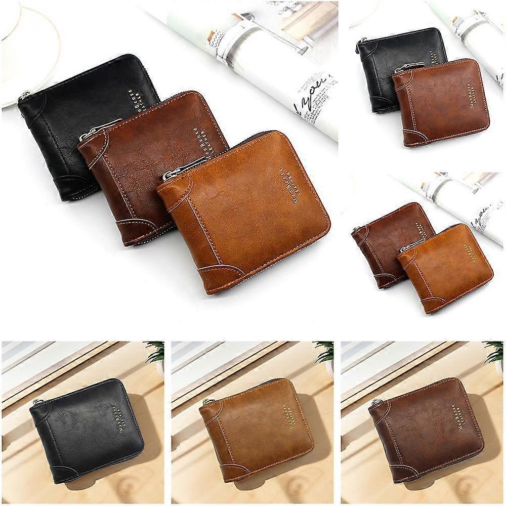 New Men's Wallet Fashion Large Capacity Vintage Men's Zip Money Clip