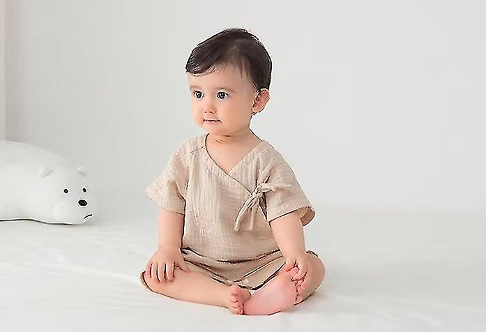 Newborn Baby Girl&boy Clothes Romper Ruffle Sleeve Jumpsuit Bodysuit Cute Girls Outfits Infant Romper Outfits-2pcs