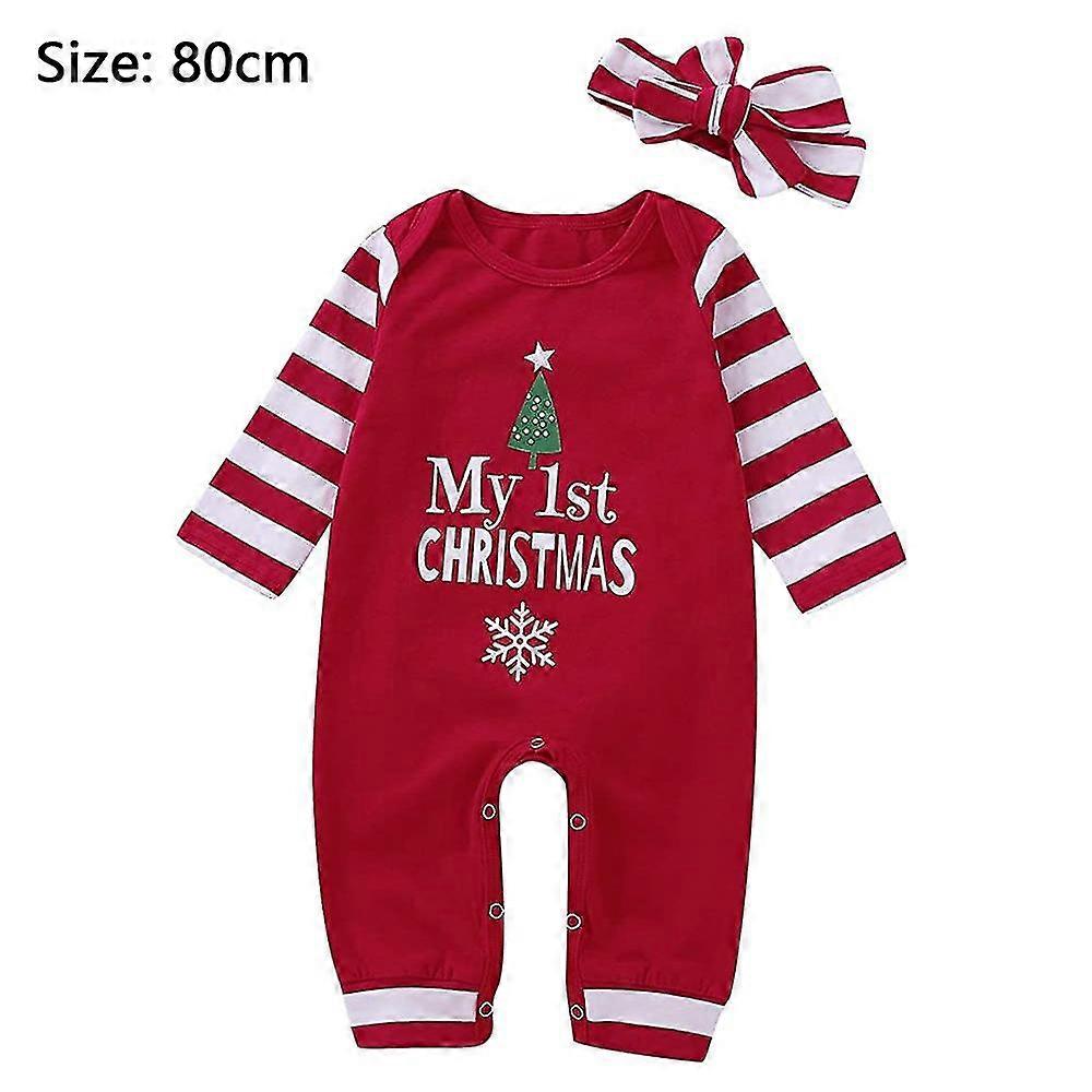 Newborn Baby Girls Boys Christmas Clothes Outfits My First Christmas Romper Infant Toddler Christmas Clothes Set