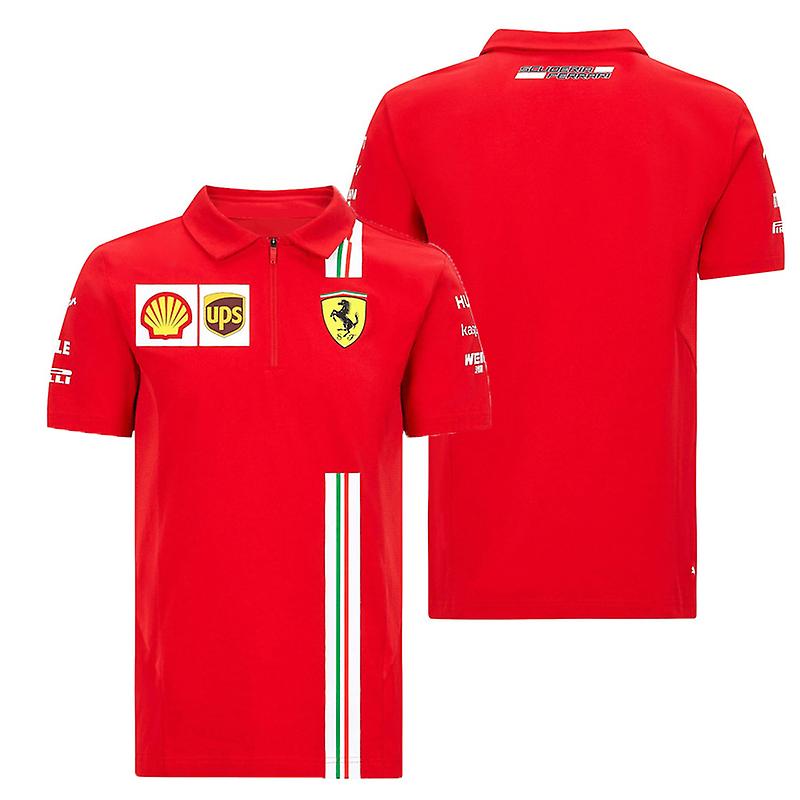 Nuova Tuta Da Corsa Ferrari Ferrari 2022 Polo Rossa Top Maniche Corte Abiti Uomo Estate Tuta