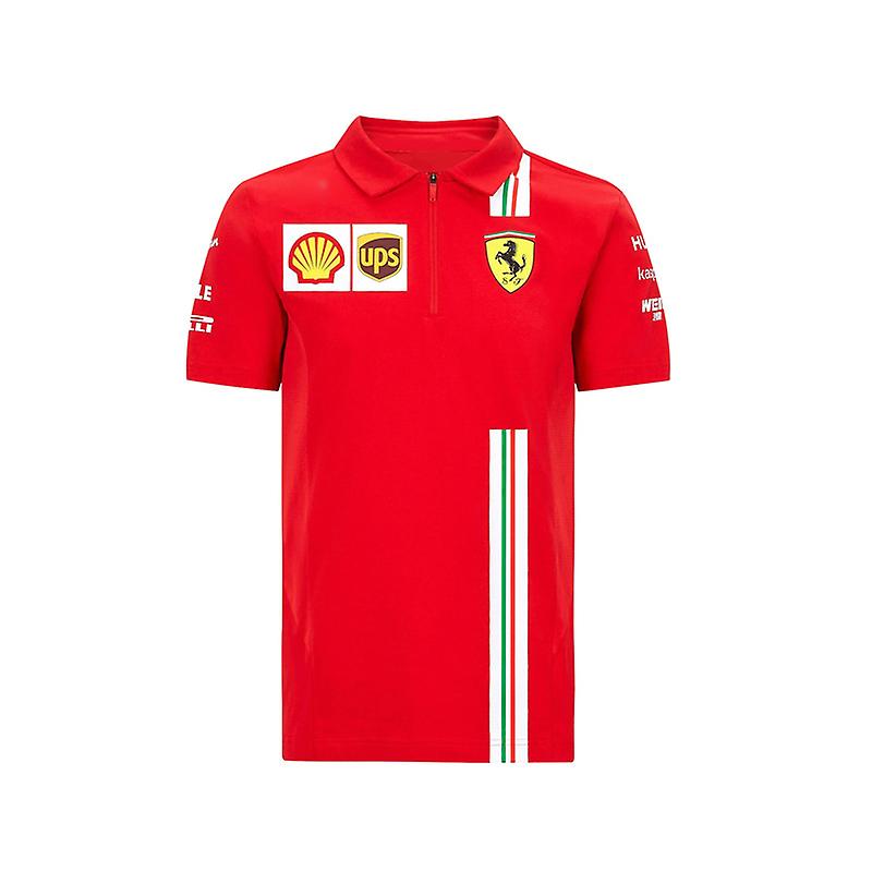 Nuova Tuta Da Corsa Ferrari Ferrari 2022 Polo Rossa Top A maniche corte Abiti Uomo Estate Tuta