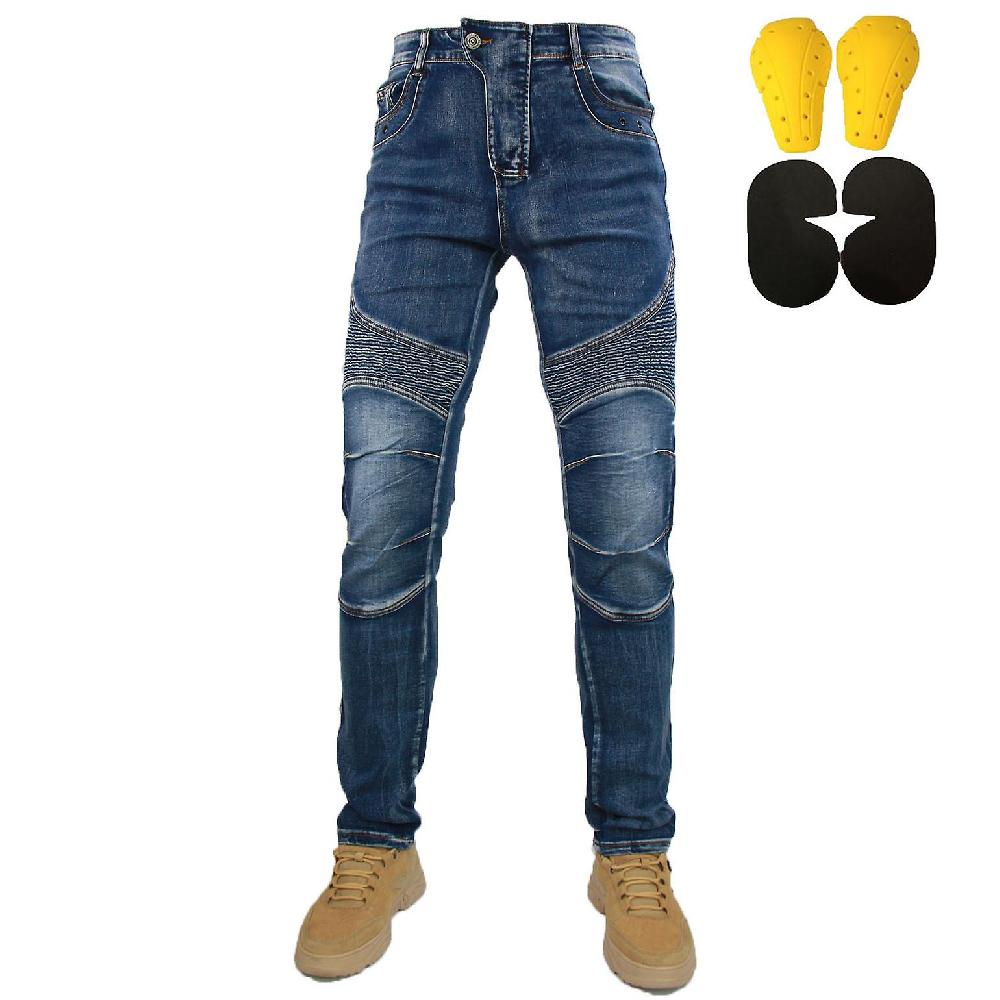 Nuovi pantaloni Moto di alta qualità Aramide Moto Elastico Handsome Slim Jeans Riding Knight Pants Jeans Racing con Kevlar In ginocchio