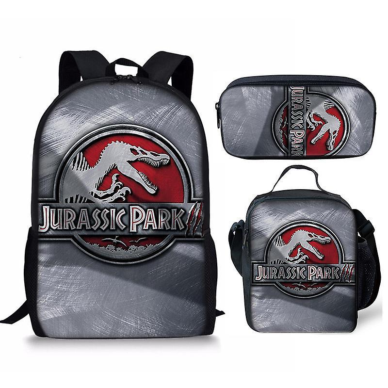 Nuovo Jurassic World Dinosauro Zaino Jurassic World Studente Schoolbag Lunch Bag Matita Bag 21