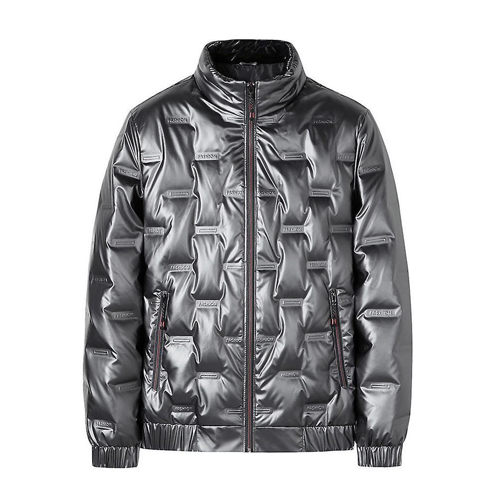 Nuovo piumino invernale da uomo alta qualità Piuma d'oca Parka Caldo metallico Lustro Corto Gilet