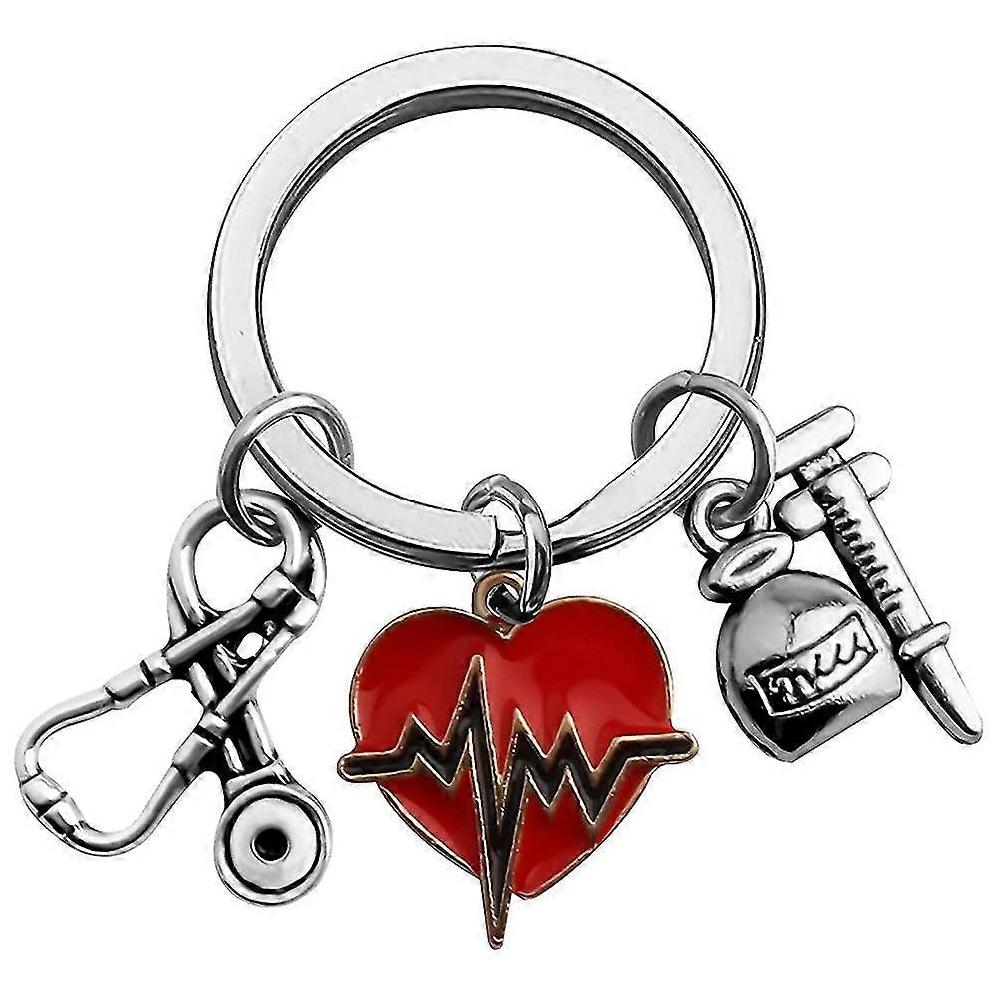 Nurse Nurse Inspiratal Keychain Beat Charm Nurses Keychain Nurse Nurse Keychain Key Rings