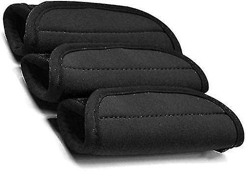 Pack Of 3 Comfort Neoprene Handle Wraps Grip/identifier For Travel Bag Luggage Suitcase (black)