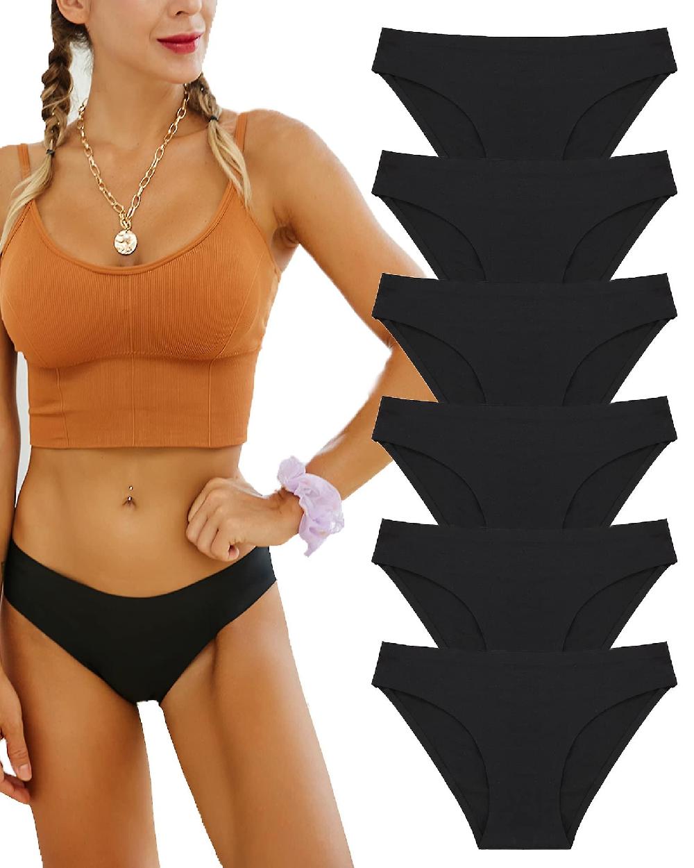 Pack Of 6 Women's Seamless Briefs Seamless Hipster Invisible Underwear Sexy Underwear Comfortable Lingerie Women Panties Bikini Multipack