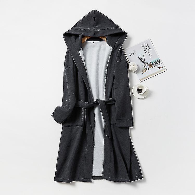 Pajamas Casual Comfortable Pajamas Men's And Women's Pajamas Hooded Long Bathrobe